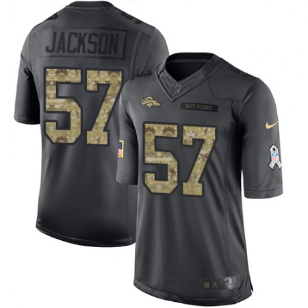 Broncos #57 Tom Jackson Black Youth Stitched NFL Limited 2016 Salute to Service Jersey