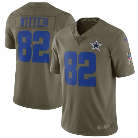 Youth Dallas Cowboys #82 Jason Witten Olive Salute to Service Limited Stitched NFL Jersey