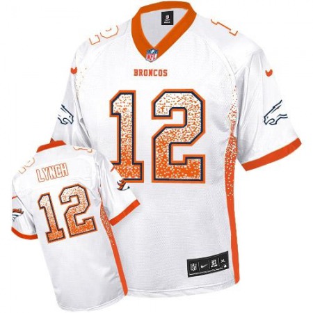 Broncos #12 Paxton Lynch White Youth Stitched NFL Elite Drift Fashion Jersey