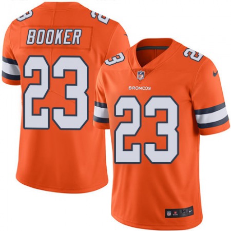 Broncos #23 Devontae Booker Orange Youth Stitched NFL Limited Rush Jersey