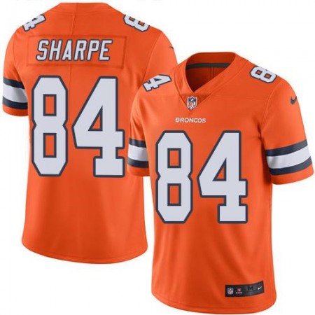Broncos #84 Shannon Sharpe Orange Youth Stitched NFL Limited Rush Jersey