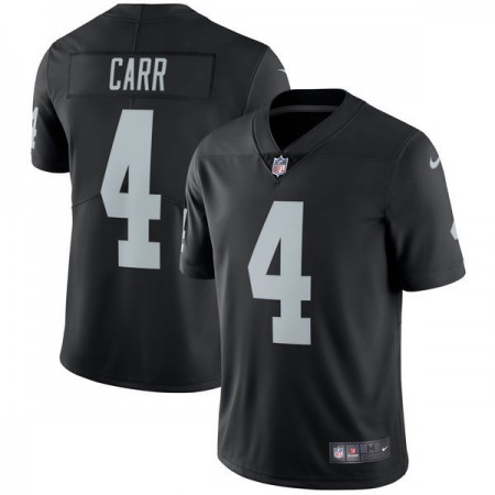 Youth Oakland Raiders #4 Derek Carr Black Vapor Untouchable Limited Stitched NFL Jersey