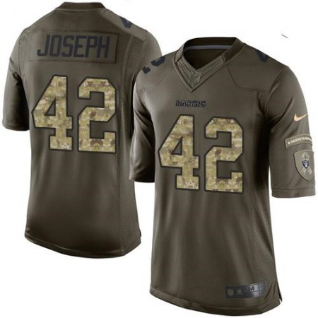 Raiders #42 Karl Joseph Green Youth Stitched NFL Limited Salute to Service Jersey