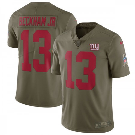 Youth New York Giants #13 Odell Beckham Jr Olive Salute To Service Limited Stitched NFL Jersey