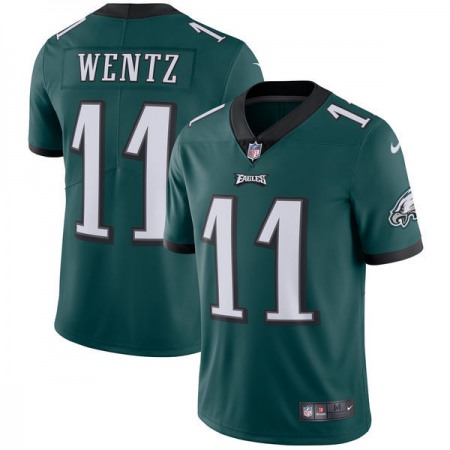 Youth Philadelphia Eagles #11 Carson Wentz Midnight Green Vapor Untouchable Limited Stitched NFL Jersey