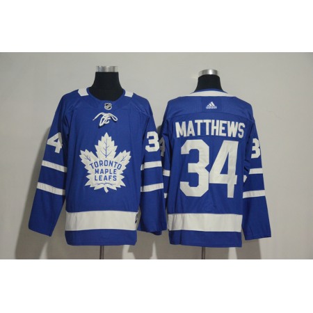 Men's Toronto Maple Leafs #34 Auston Matthews Blue Stitched NHL Jersey