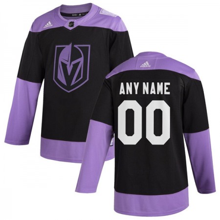 Men's Vegas Golden Knights Black Hockey Fights Cancer Custom Practice NHL Stitched Jersey