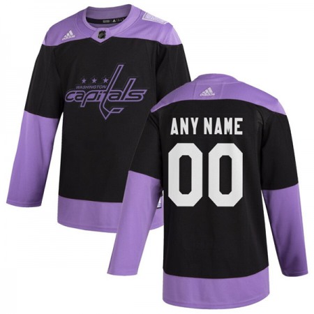 Men's Washington Capitals Black Hockey Custom Practice NHL Stitched Jersey