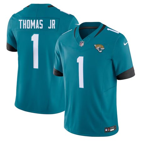 Men's Jacksonville Jaguars Brian Thomas Jr Teal 2024 NFL Draft First Round Pick Player F.U.S.E. Vapor Untouchable Limited Stitched Football Jersey